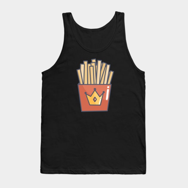 Hand Drawn French Fries Potatoes Fast Food Tank Top by LittleFlairTee
